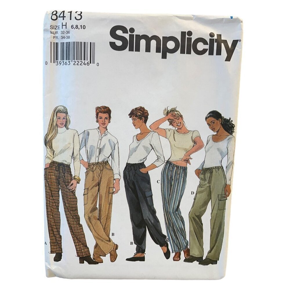Simplicity Sewing Pattern‎ 8413 Pants Trousers Misses Size 6-10